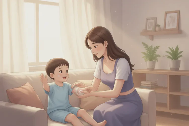 小孩手臂上偶尔起湿疹可以治愈吗(图1)