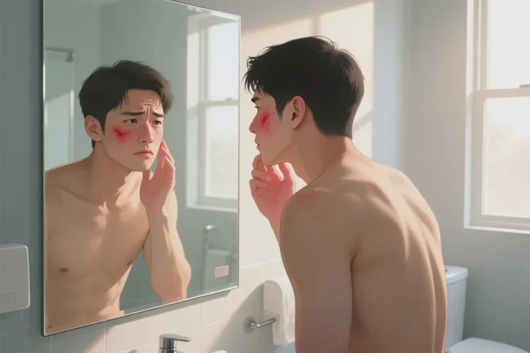 男性脸上出湿疹可以治愈吗(图1)