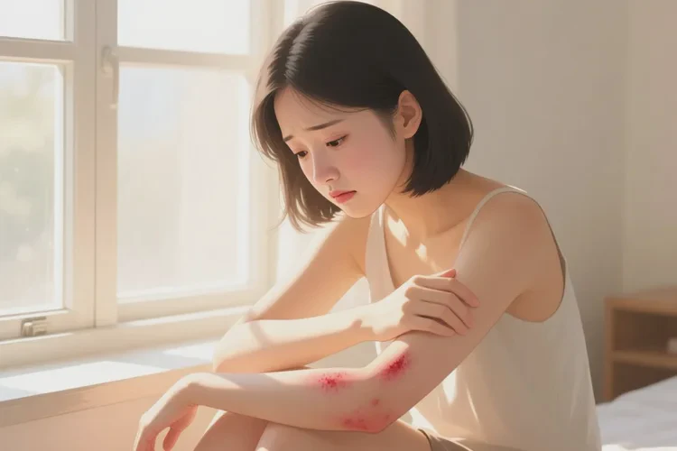 女性手臂容易长湿疹可以治愈吗(图1)