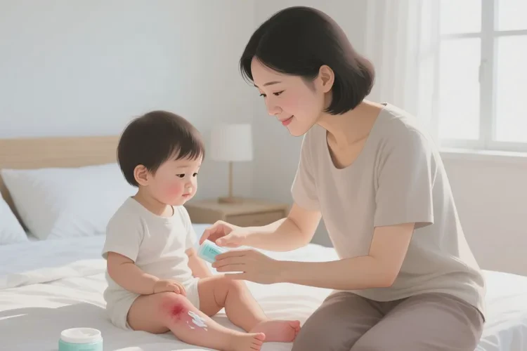 小儿大腿偶尔起湿疹可以治愈吗(图1)