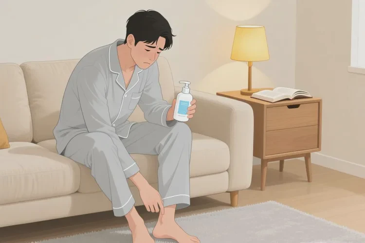 男性小腿偶尔长湿疹可以治愈吗(图1)