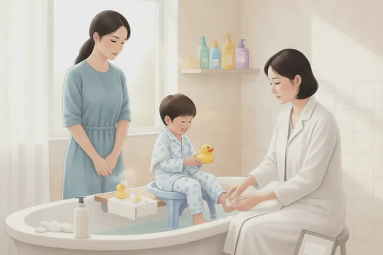 小孩脚上容易长湿疹可以治愈吗(图1)