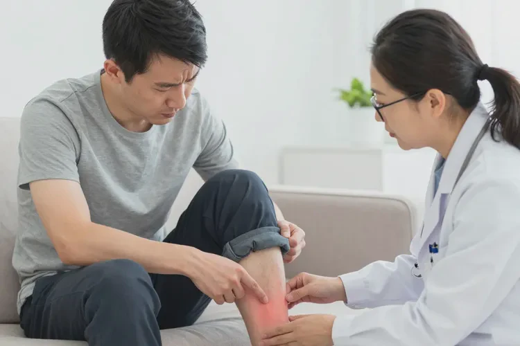 男性小腿上容易起湿疹可以治愈吗(图1)