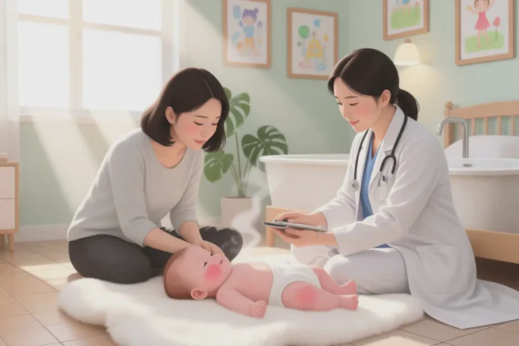 婴幼儿肚子上偶尔长湿疹可以治愈吗(图1)