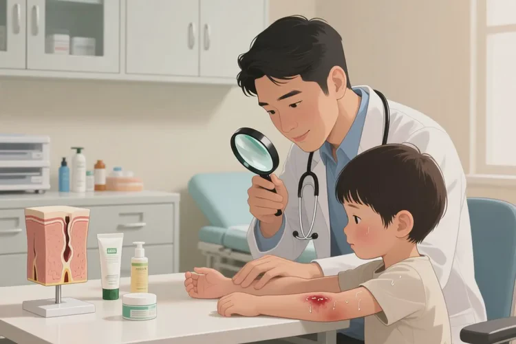 小儿手臂经常长湿疹可以治愈吗(图2)