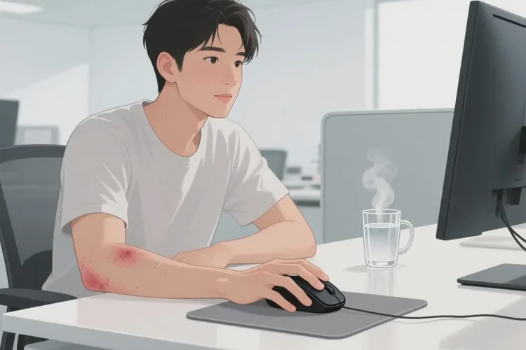 男性手臂上有湿疹可以治愈吗(图1)