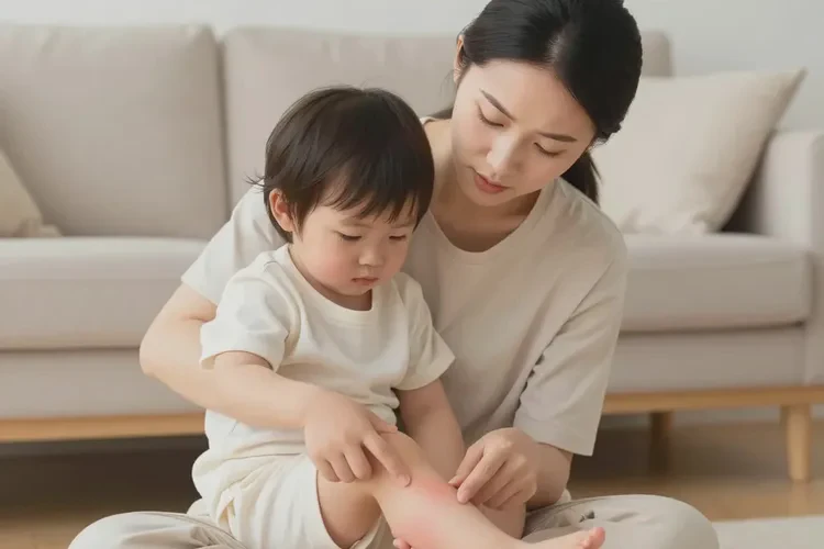 小儿小腿偶尔长湿疹可以治愈吗(图1)