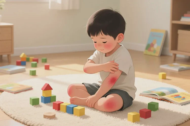 小孩四肢出现湿疹可以治愈吗(图1)