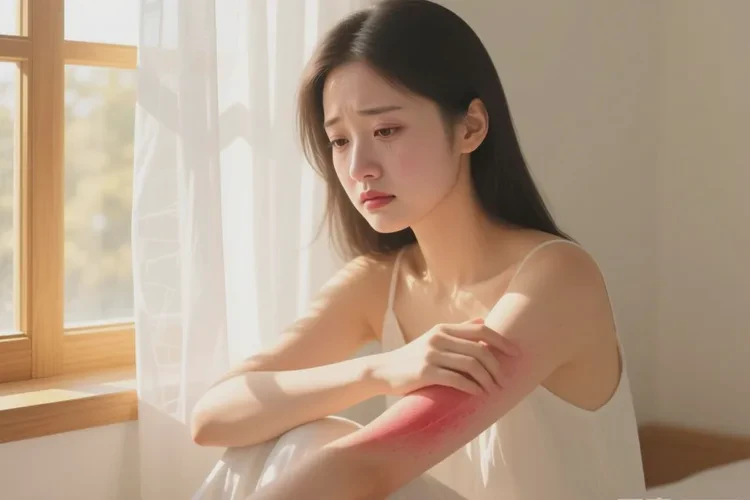 女性手臂出现湿疹可以治愈吗(图1)