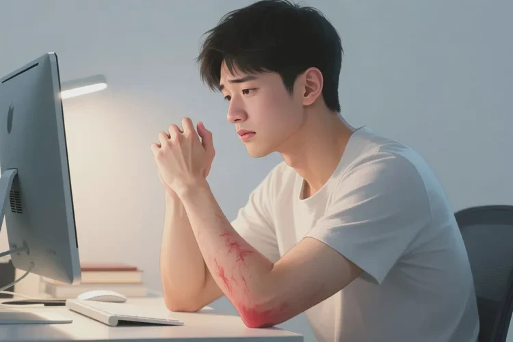 男生手臂容易长湿疹可以治愈吗(图1)