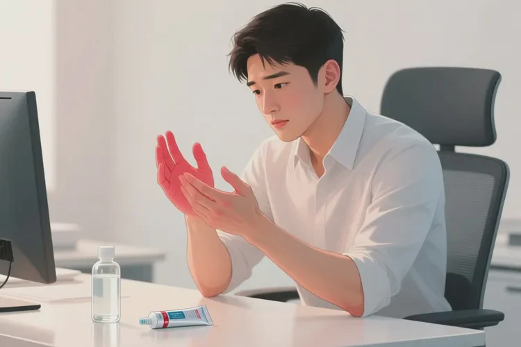 男生手上经常起湿疹可以治愈吗(图1)