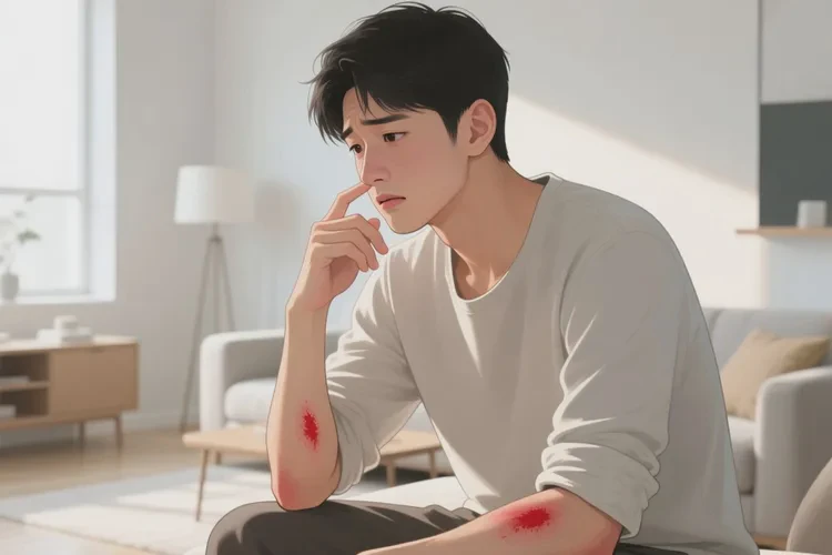 男生手臂出湿疹可以治愈吗(图1)