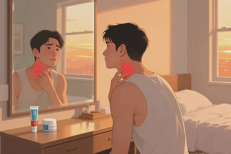 男生脖子出湿疹可以治愈吗(图1)