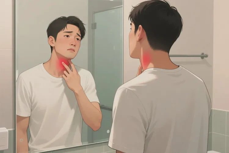 男生脖子上偶尔长湿疹可以治愈吗(图1)