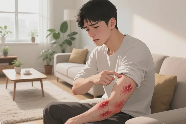 男生手臂经常长湿疹可以治愈吗(图1)