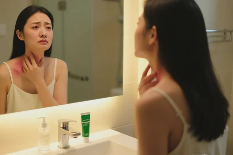 女生脖子出湿疹可以治愈吗(图1)