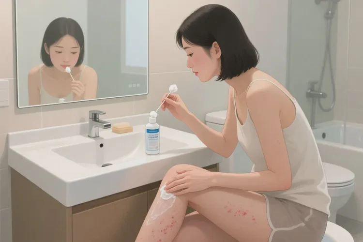 女生大腿上长湿疹可以治愈吗(图1)