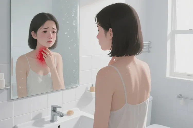 女生脖子上经常起湿疹可以治愈吗(图1)