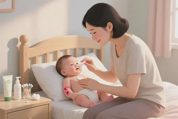 小儿手臂上长湿疹可以治愈吗(图1)