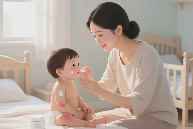 小儿手臂上偶尔长湿疹可以治愈吗(图1)