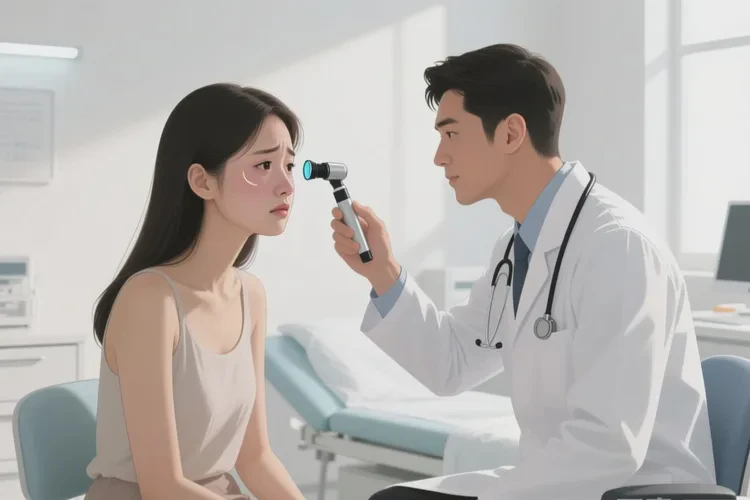 女生脸上长湿疹可以治愈吗(图1)