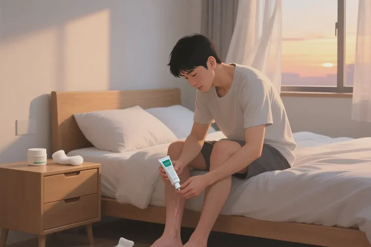 男生脚上经常起湿疹可以治愈吗(图1)