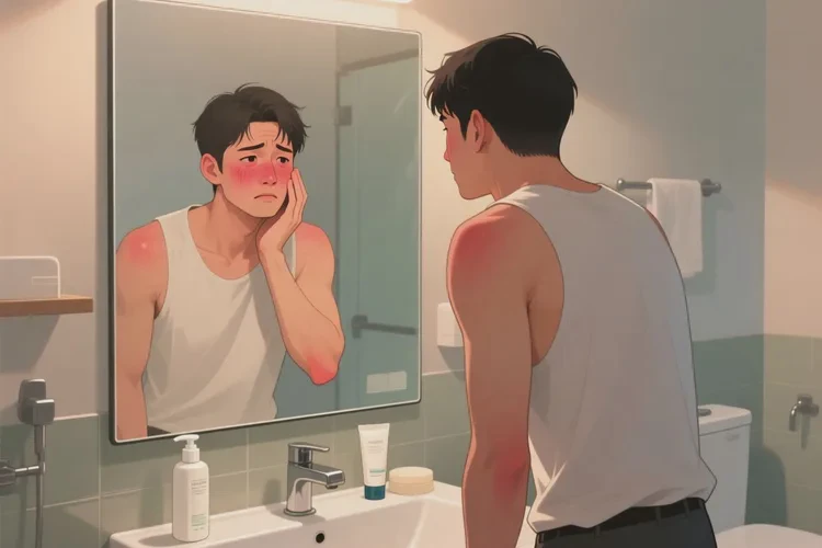 男生面部容易起湿疹可以治愈吗(图1)