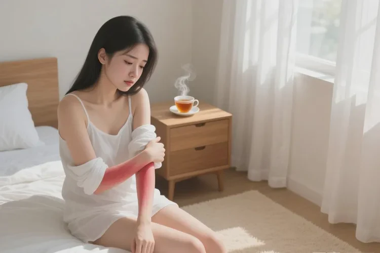 女生四肢有湿疹可以治愈吗(图1)