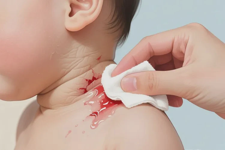 新生儿脖子长湿疹能治愈吗(图2)