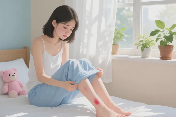 女生小腿上偶尔起湿疹可以治愈吗(图1)