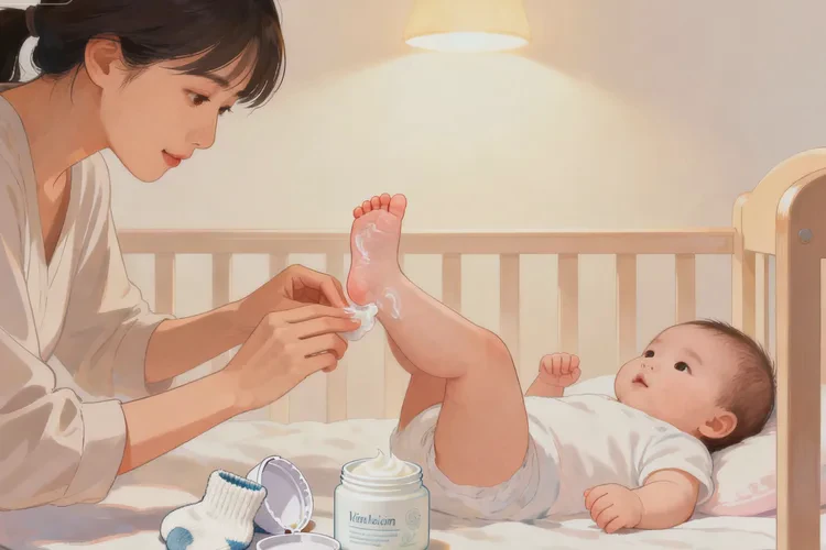 婴儿脚上经常起湿疹能不能治愈(图1)