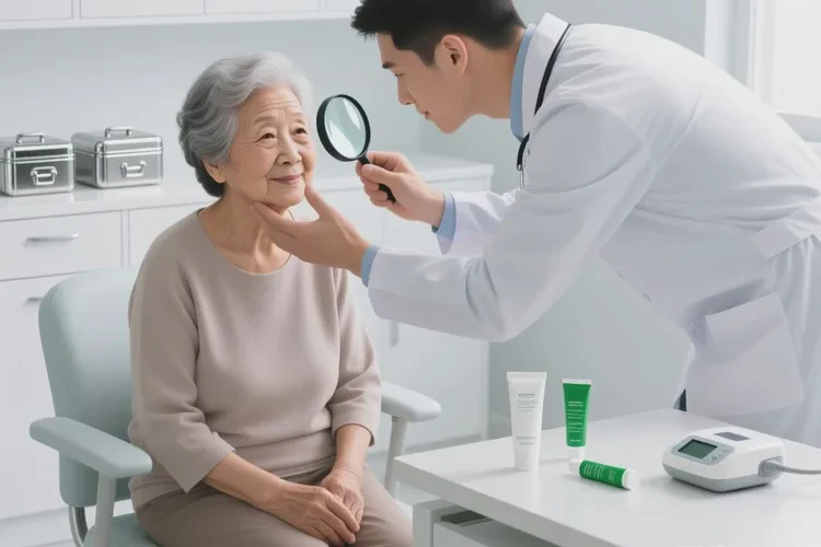 高龄老人脸上有湿疹能治愈吗(图1)