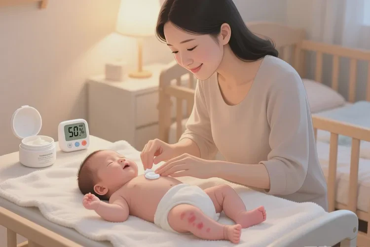 新生儿大腿出湿疹能治愈吗(图1)