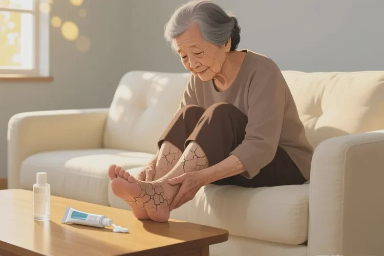 老年人脚上偶尔起湿疹能治愈吗(图1)