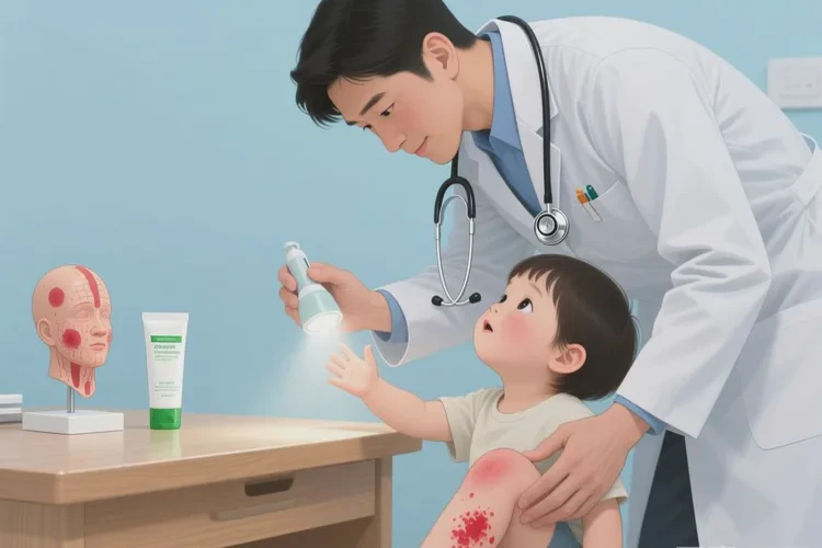 幼儿小腿上偶尔长湿疹能治愈吗(图2)