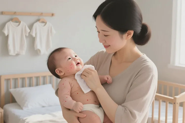 小儿脖子上容易起湿疹能治愈吗(图1)