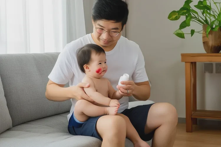 宝宝面部出现湿疹能不能治愈(图1)