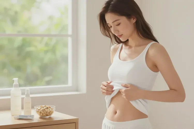 女性肚子上偶尔起湿疹能治愈吗(图4)