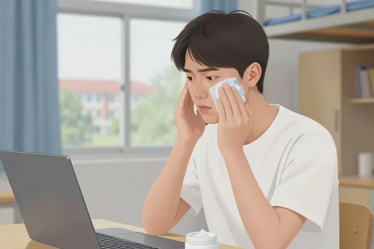 大学生面部容易长湿疹能治愈吗(图1)