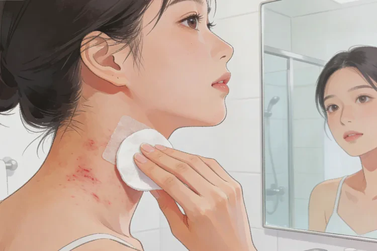 青年人脖子上经常长湿疹能治愈吗(图1)