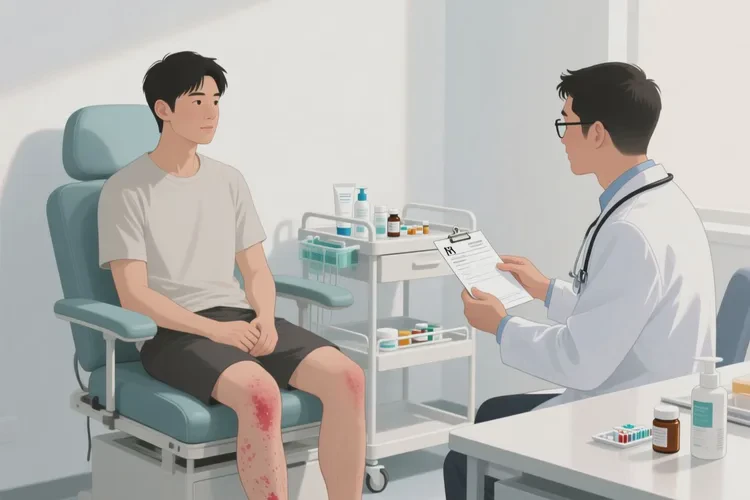 男生小腿偶尔起湿疹能治愈吗(图3)