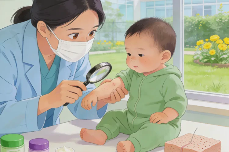 婴儿手臂上出现湿疹能不能治愈(图1)