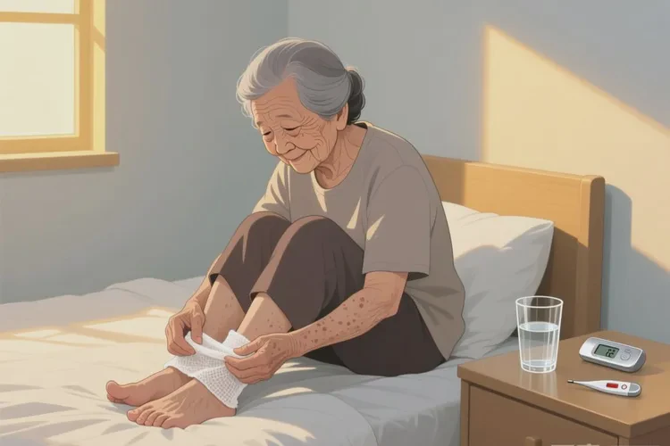 老年人脚上起湿疹能治愈吗(图1)