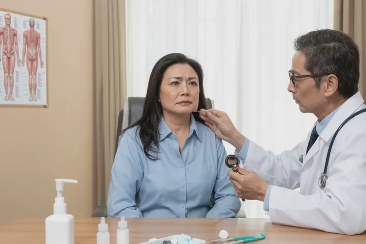 女性脖子上偶尔长湿疹能治愈吗(图2)