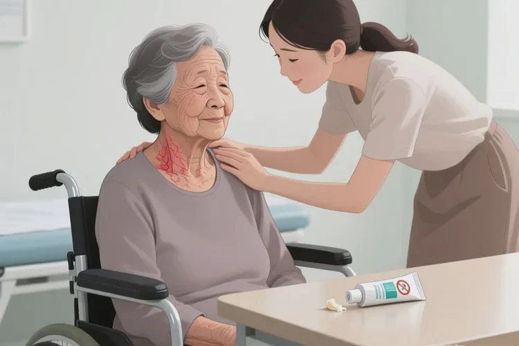 高龄老人脖子容易长湿疹能治愈吗(图1)