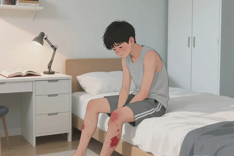 青少年小腿上容易长湿疹能治愈吗(图1)