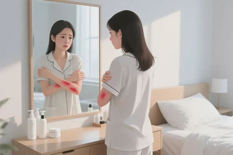 女人手臂上经常起湿疹能治愈吗(图1)