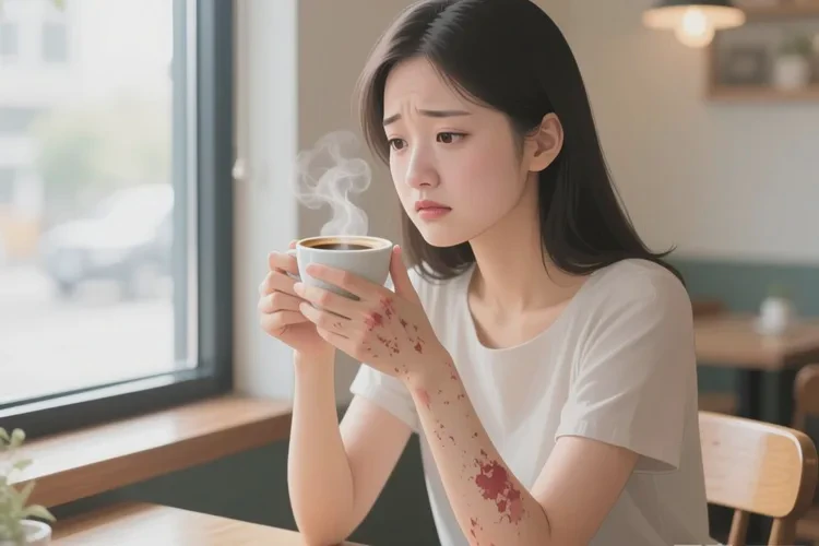 女性手上偶尔起湿疹能治愈吗(图1)