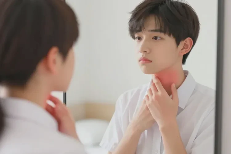 青少年脖子上偶尔长湿疹能治愈吗(图1)