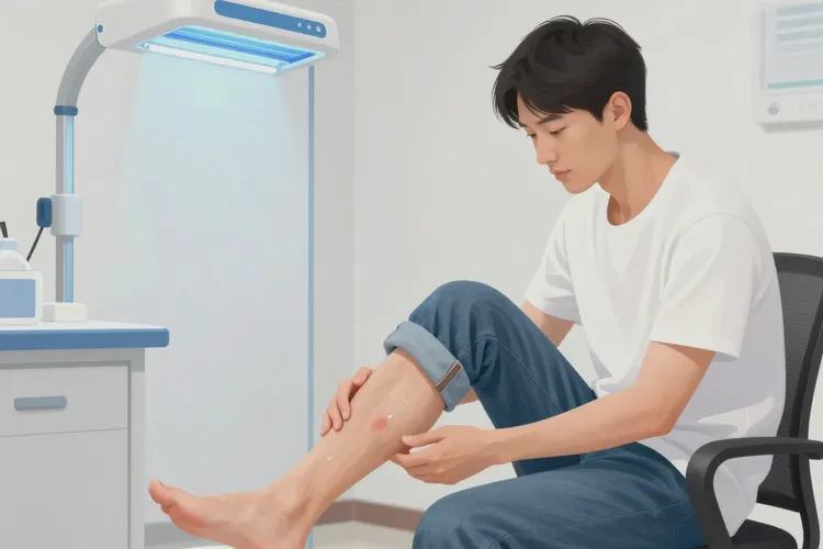 男人小腿偶尔长湿疹能治愈吗(图1)